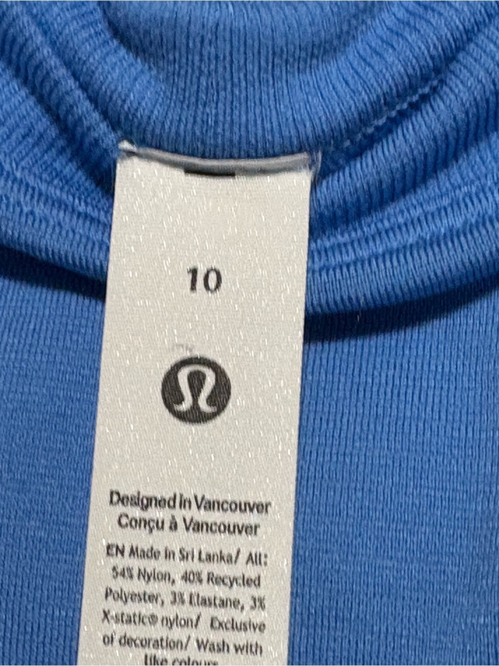 lululemon athletica Swiftly Relaxed Long Sleeve pool side blue sz 10 - Picture 3 of 8